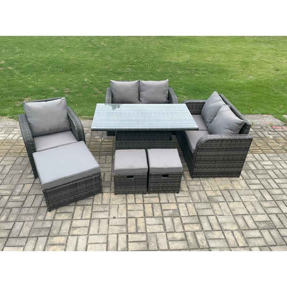 Reclining Patio Lounger Chair With Table Sets Image