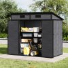 6.3x4FT Outdoor Plastic Garden Storage Shed