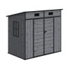 6.3x4FT Outdoor Plastic Garden Storage Shed