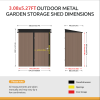 3.08x5.24 FT Outdoor Metal Garden Storage Shed
