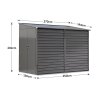 Living and Home 8.8 x 4.7ft Garden Shed Outdoor Steel Tool Storage Shed