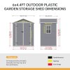 Living and Home Plastic Outdoor Garden Storage Shed