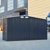10.79 x 4.33FT Metal Garden Storage Shed with Log Storage