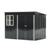8.56 x 5.79FT Outdoor Metal Garden Storage Shed