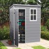 Living and Home 5 x 3 ft Plastic Outdoor Garden Tool Shed