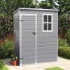 Living and Home 5 x 3 ft Plastic Outdoor Garden Tool Shed