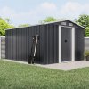 10.24 x 8.43FT Large Metal Garden Tool Storage Shed, Anthracite