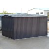 10.24 x 8.43FT Large Metal Garden Tool Storage Shed, Anthracite