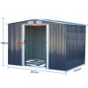 10.24 x 8.43FT Large Metal Garden Tool Storage Shed, Anthracite
