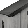 5.33 x 3.38FT Gray Wood Grain Plastic Tool Shed Garden Storage Shed