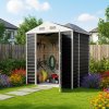 5.58 x 4.2FT Metal Apex Roof Garden Tool Storage Shed