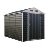5.58 x 8.2FT Metal Apex Roof Garden Tool Storage Shed