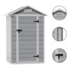 Living and Home 4.4 x 3.4FT Garden Plastic Storage Shed with Lockable Hinged Door