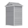 Living and Home 4.4 x 3.4FT Garden Plastic Storage Shed with Lockable Hinged Door