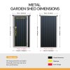 2.95 x 2.95FT Metal Pent Roof Garden Tool Storage Shed