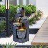 Living and Home Outdoor LED Water Fountain Rockery Decor with Pump Solar Power