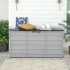 Living and Home 290L Waterproof Lockable Outdoor Storage Deck Box with Wheels