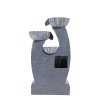 Living and Home 4 Bowls Solar Light Fountain Water Feature with LED Flowing Water Effect Outdoor