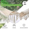 Camping Hanging Canvas Hammock with Balance Spread Bar