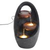 Living and Home Outdoor Creative Egg Shape Water Feature Fountain Electric