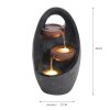 Living and Home Outdoor Creative Egg Shape Water Feature Fountain Electric
