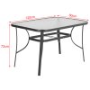 Tempered Glass Outdoor Coffee Table with Parasol Hole