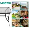 5-Piece Tempered Glass Outdoor Coffee Table and Rattan Chairs Set