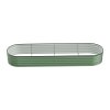 Living and Home 320cm W x 80cm D x 42cm H Oval-Shaped Galvanized Steel Raised Garden Bed, Light Green