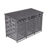 Living and Home Outdoor Spruce Wood Garbage Can Garden Storage Shed