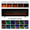 Living and Home 40 Inch Wall Mounted or Freestanding Electric Fireplace with Remote Control