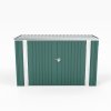 Living and Home 7 x 3 ft Garden Heavy Duty Steel Bicycle Storage Shed Outdoor Bike Store, Dark Green