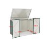 Living and Home 7 x 3 ft Garden Heavy Duty Steel Bicycle Storage Shed Outdoor Bike Store, Dark Green