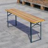 Outdoor Wooden Folding Beer Table Garden Narrow Table 217*49cm