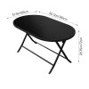 140x80cm Outdoor Folding Table with Umbrella Hole