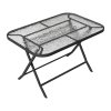120x80cm Outdoor Folding Table with Umbrella Hole