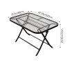 120x80cm Outdoor Folding Table with Umbrella Hole