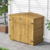 Living and Home Outdoor Wooden Garden Storage Tool Shed Cabinet