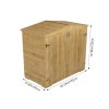 Living and Home Outdoor Wooden Garden Storage Tool Shed Cabinet