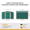 Living and Home 8x8FT Metal Garden Storage Shed with Sliding Door