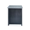 Living and Home 4x8FT Metal Garden Storage Shed with Log Storage, Anthracite