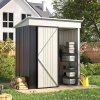 Living and Home 3x5FT Outdoor Metal Garden Storage Shed with Shelves