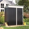 Living and Home 3x5FT Outdoor Metal Garden Storage Shed with Shelves