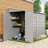 Living and Home 4.7x8.8FT Outdoor Metal Garden Storage Shed, White