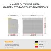 Living and Home 4.7x8.8FT Outdoor Metal Garden Storage Shed, White