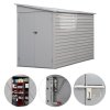 Living and Home 4.7x8.8FT Outdoor Metal Garden Storage Shed, White