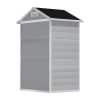 Living and Home 4 x 3FT Apex Roof Garden Plastic Storage Shed with Lockable Door