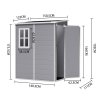 Living and Home 5 x 4FT Garden Plastic Storage Shed with Lockable Door