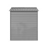 Living and Home 8.1x5.7FT Metal Apex Roof Garden Tool Shed, Grey