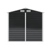 Living and Home 4X7FT Outdoor Metal Garden Storage Shed, Charcoal Black