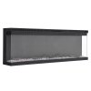 Living and Home 60inch Recessed and Freestanding Electric Fireplace with Remote Control Wall Inset Fire 3 Sided Panoramic
